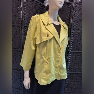 Simply Chloe Dao citron charmeuse stretch blazer size xl